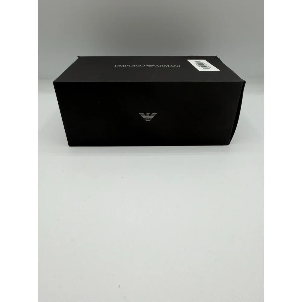 Emporio Armani Sunglasses Case Box Set w/ Pouch & Papers Authentic Black EUC